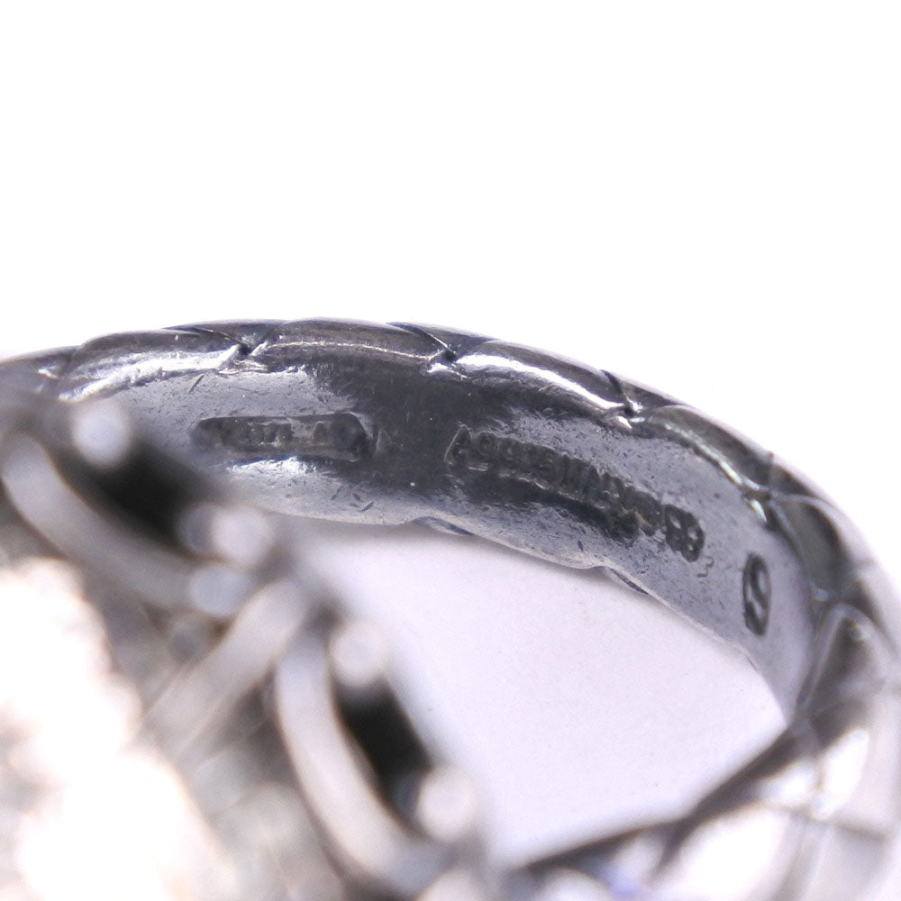 Bottega Veneta Women's Intrecciato Silver Ring in Silver