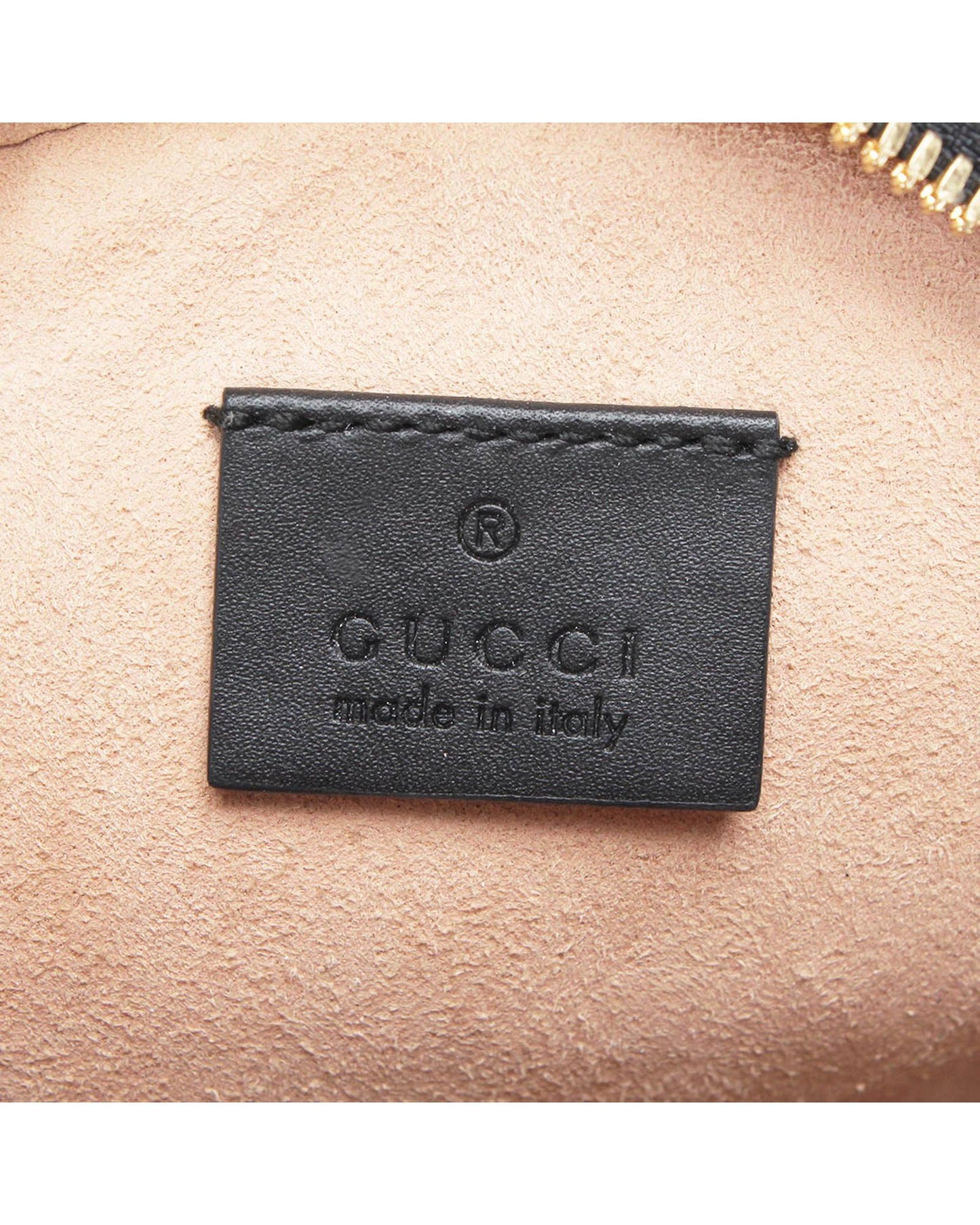Gucci Women's Mini Black Suede Round Shoulder Bag in black