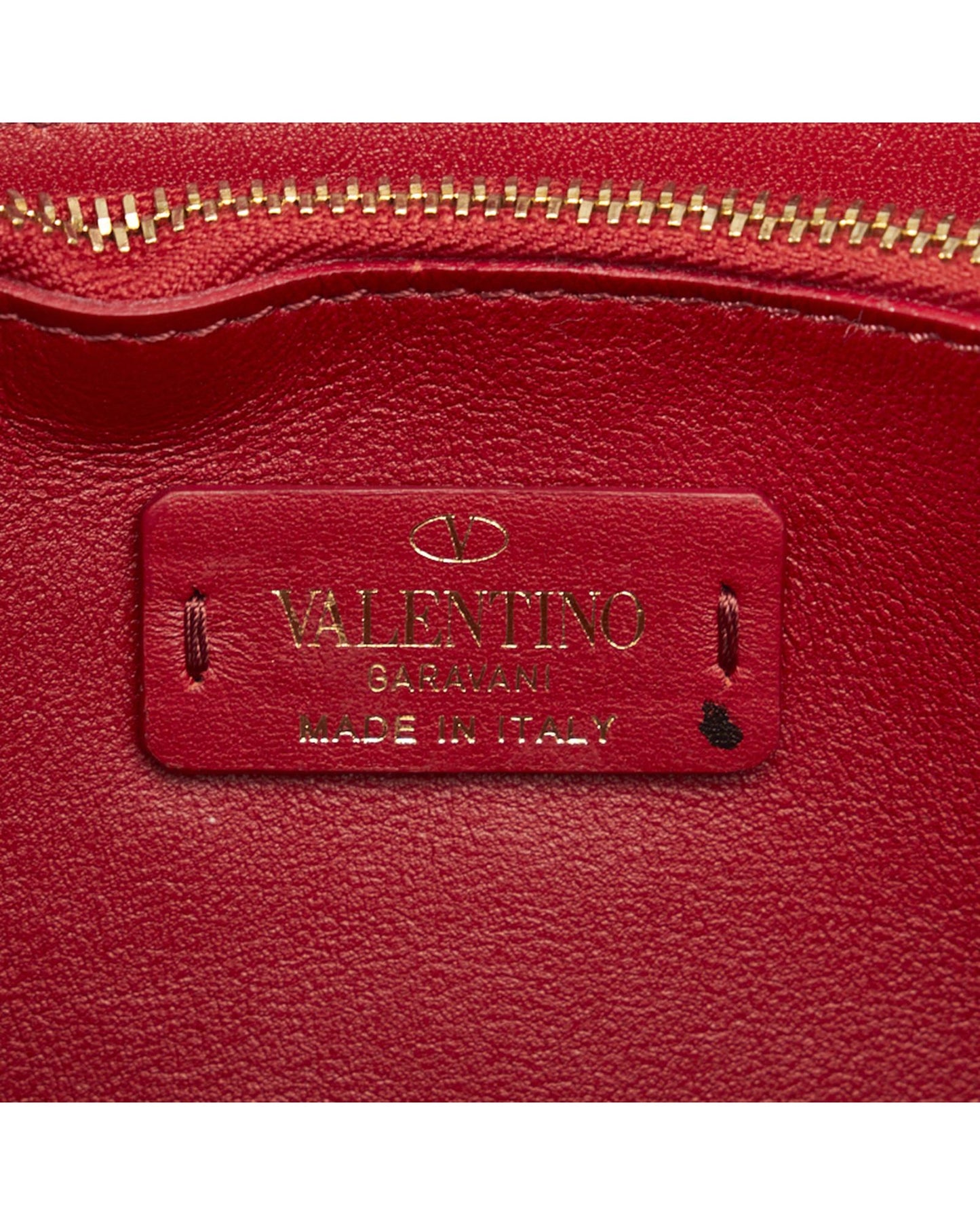 Valentino Women's Printed Leather Zip Around Wallet in White