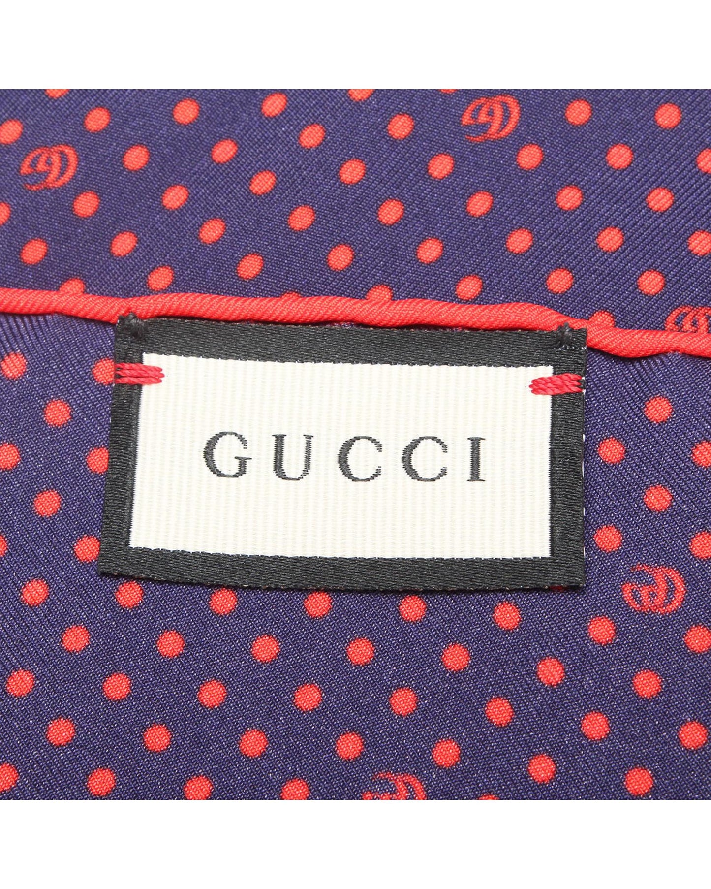Gucci Women's Polka Dot Pocket Square Scarf in Purple