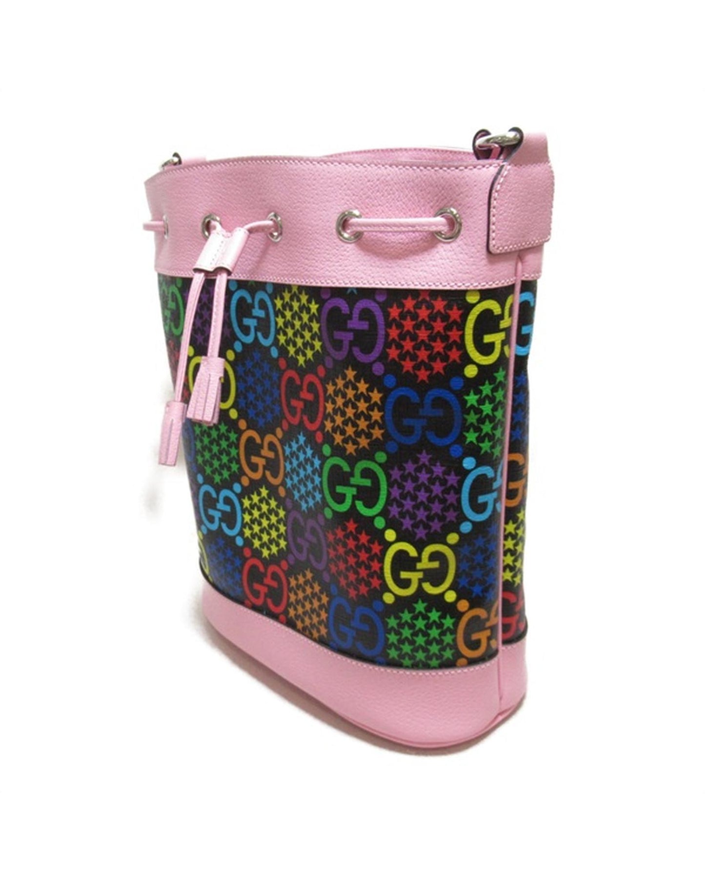Gucci Women's Psychedelic Bucket Bag in Print in Pink
