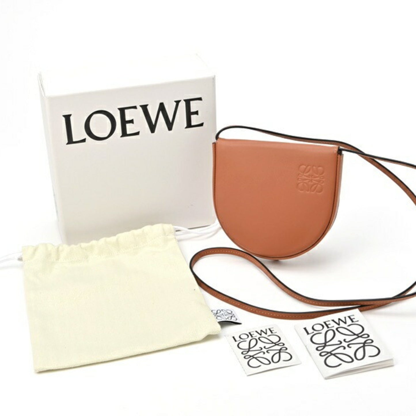 Loewe Women's Luxurious Brown Leather Pouch and Shoulder Bag for Women by Loewe in Brown