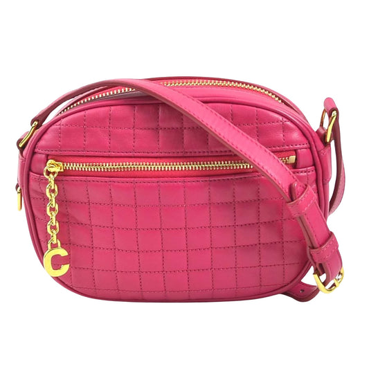 Celine Women's Pink Leather Shoulder Bag by Celine in Pink