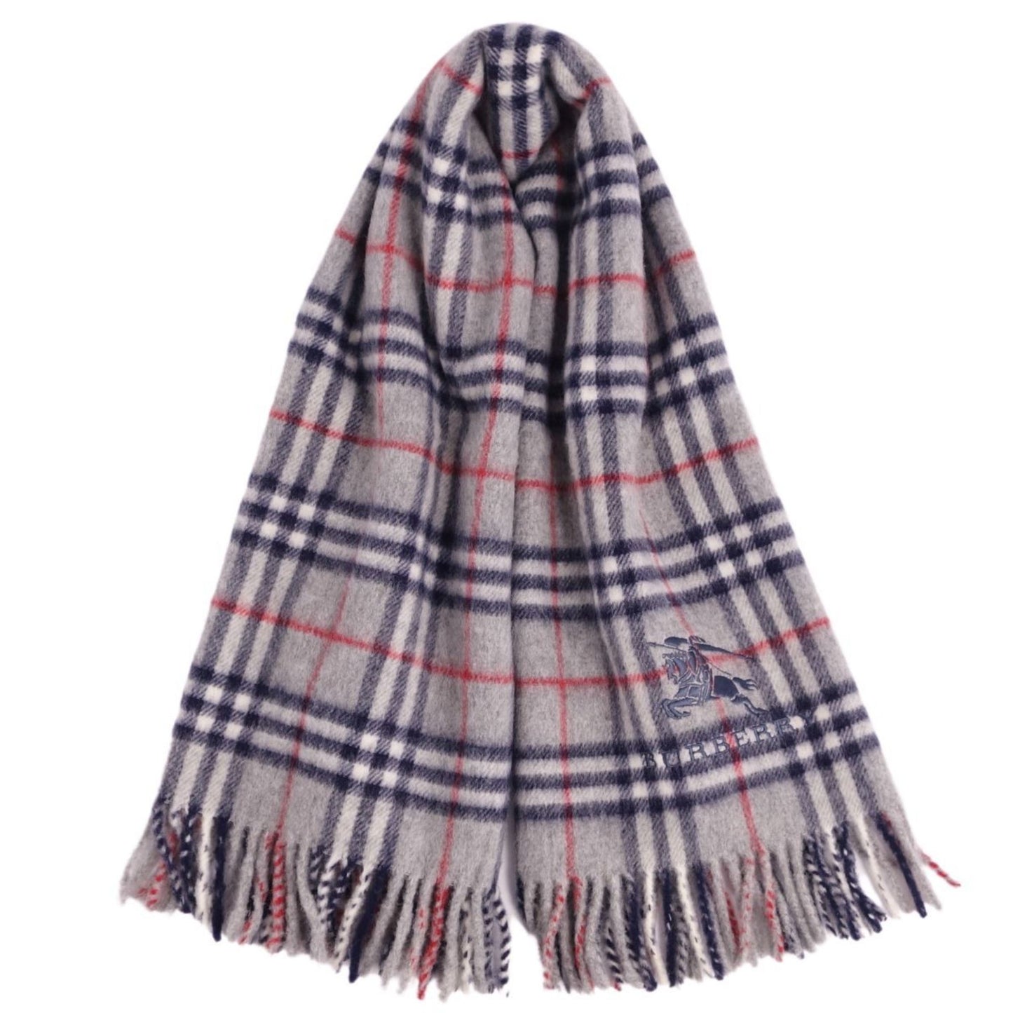 Burberry Women's Gray Wool Stole for Women - Elegant and Warm Accessory in Grey
