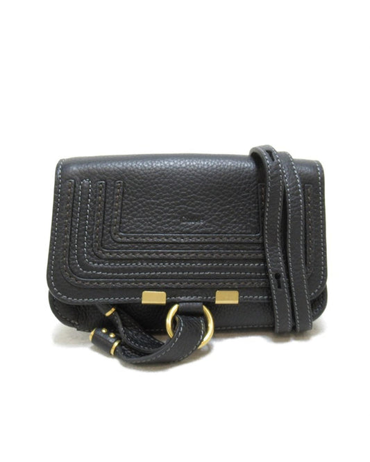 Chloe Women's Chloe Black Leather Belt Bag in Black
