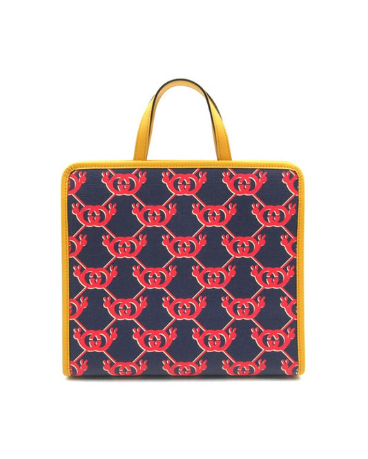 Gucci Women's Tricolor Interlocking G Snail Childrens Tote Bag in Red