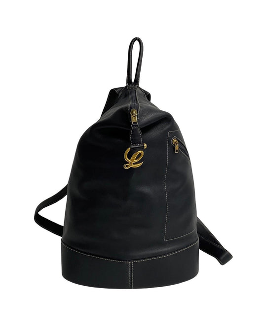 Loewe Women's Leather Backpack in Excellent Condition by Loewe in Black leather.