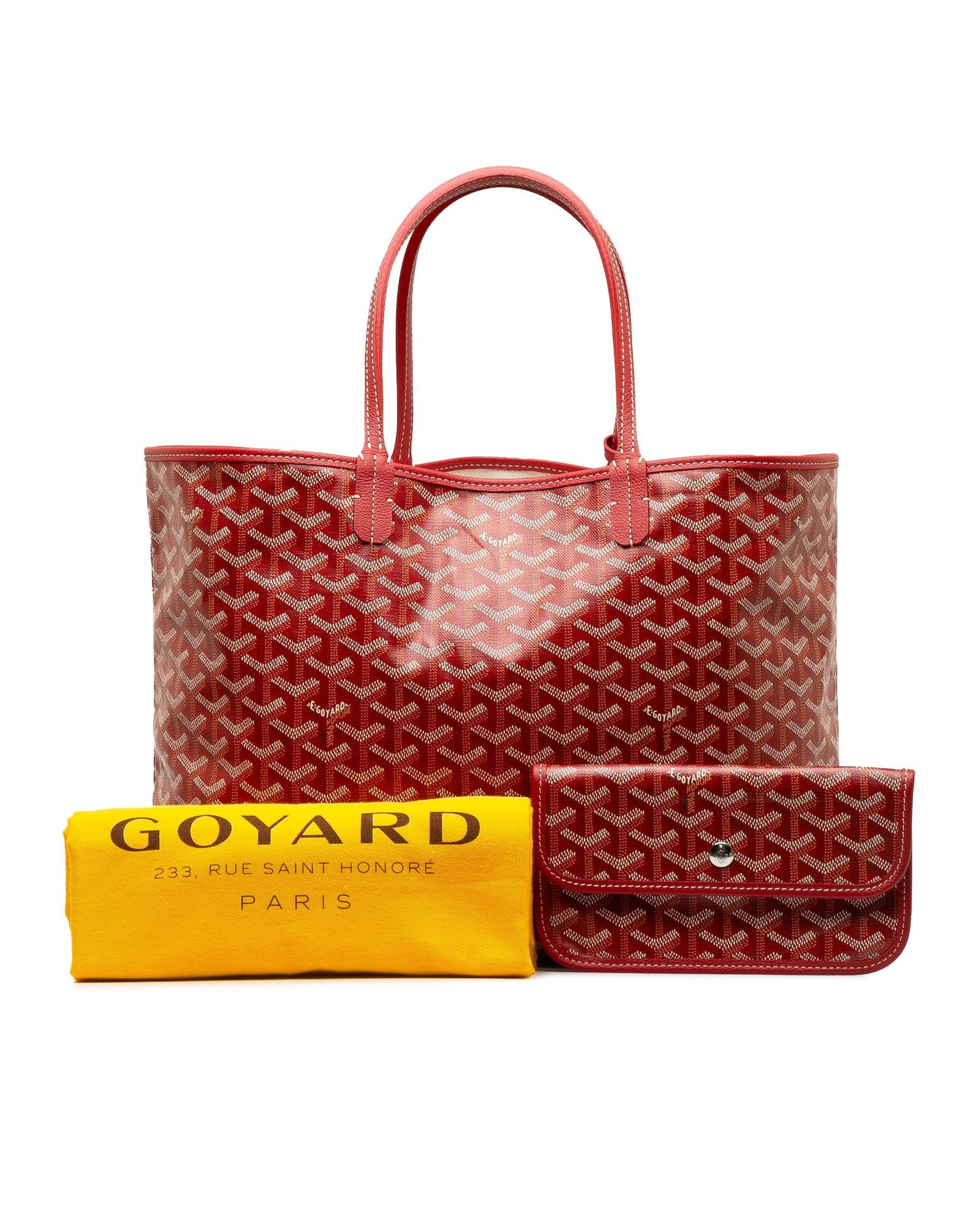 Goyard Women's Coated Canvas Open Top Tote Bag in Red