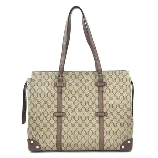 Gucci Unisex Brown Canvas Shoulder Bag with Versatile Style in Brown