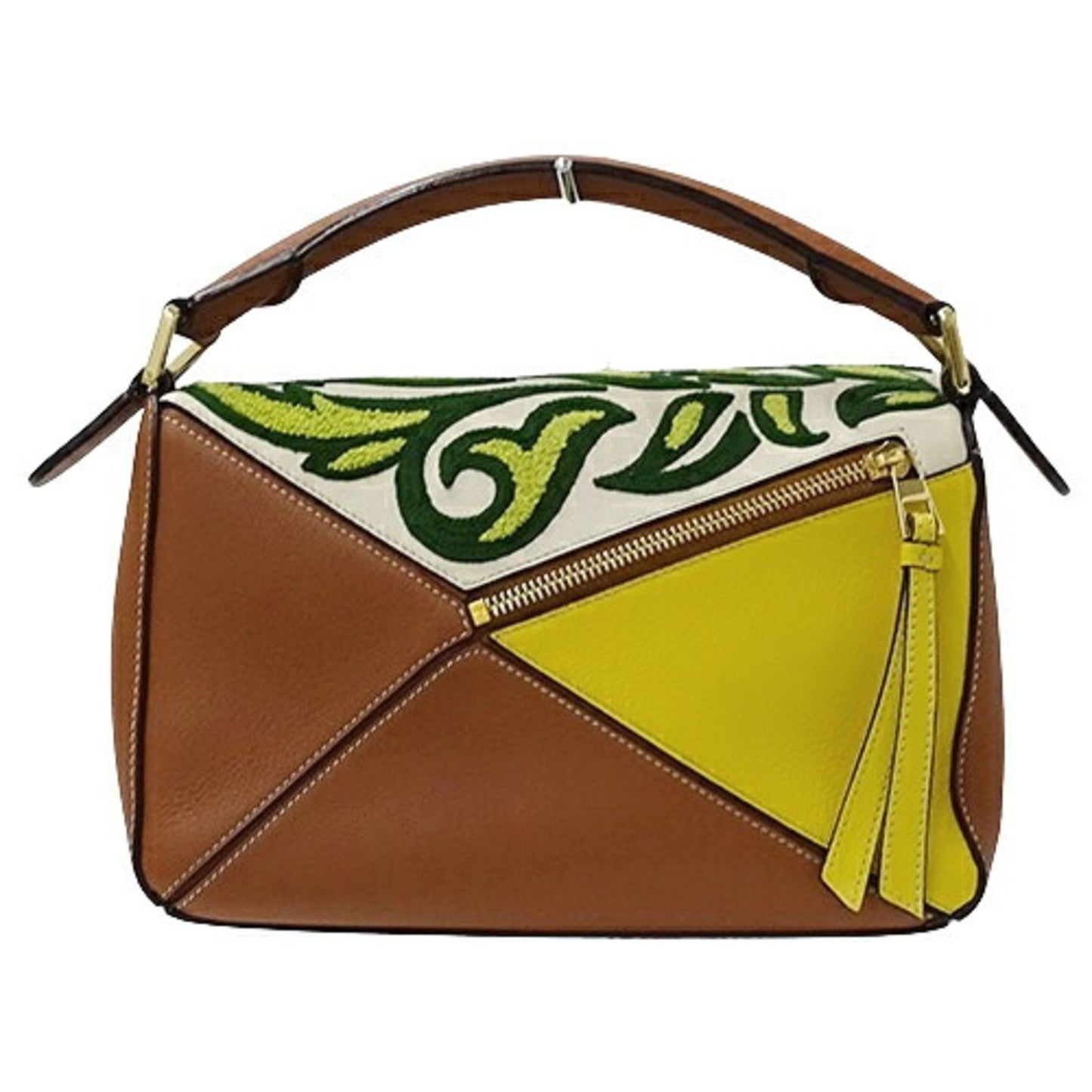 Loewe Women's Versatile Leather Handbag with Unique Design in Brown