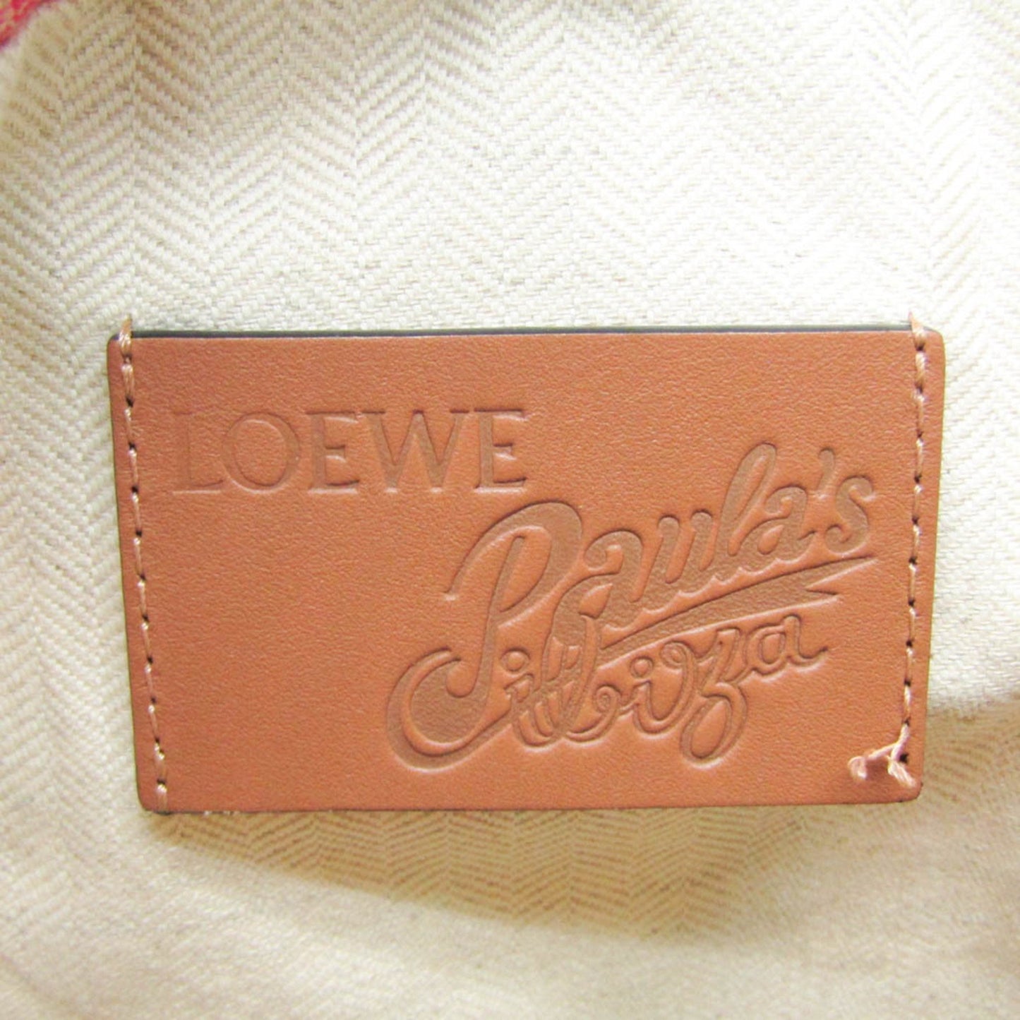 Loewe Women's Orange Cotton and Leather Wallet in Orange