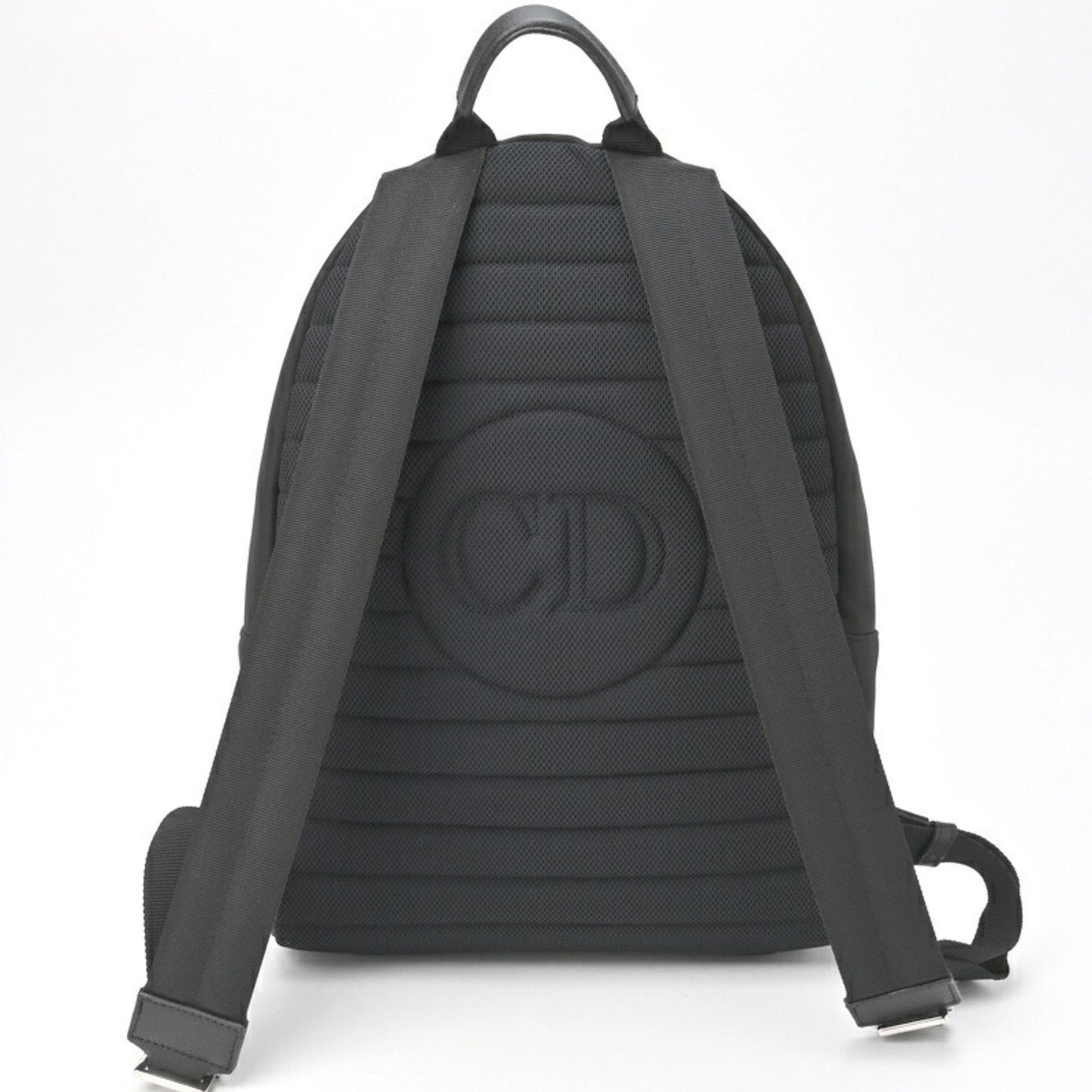 Dior Unisex Luxury Black Nylon and Leather Backpack in Black