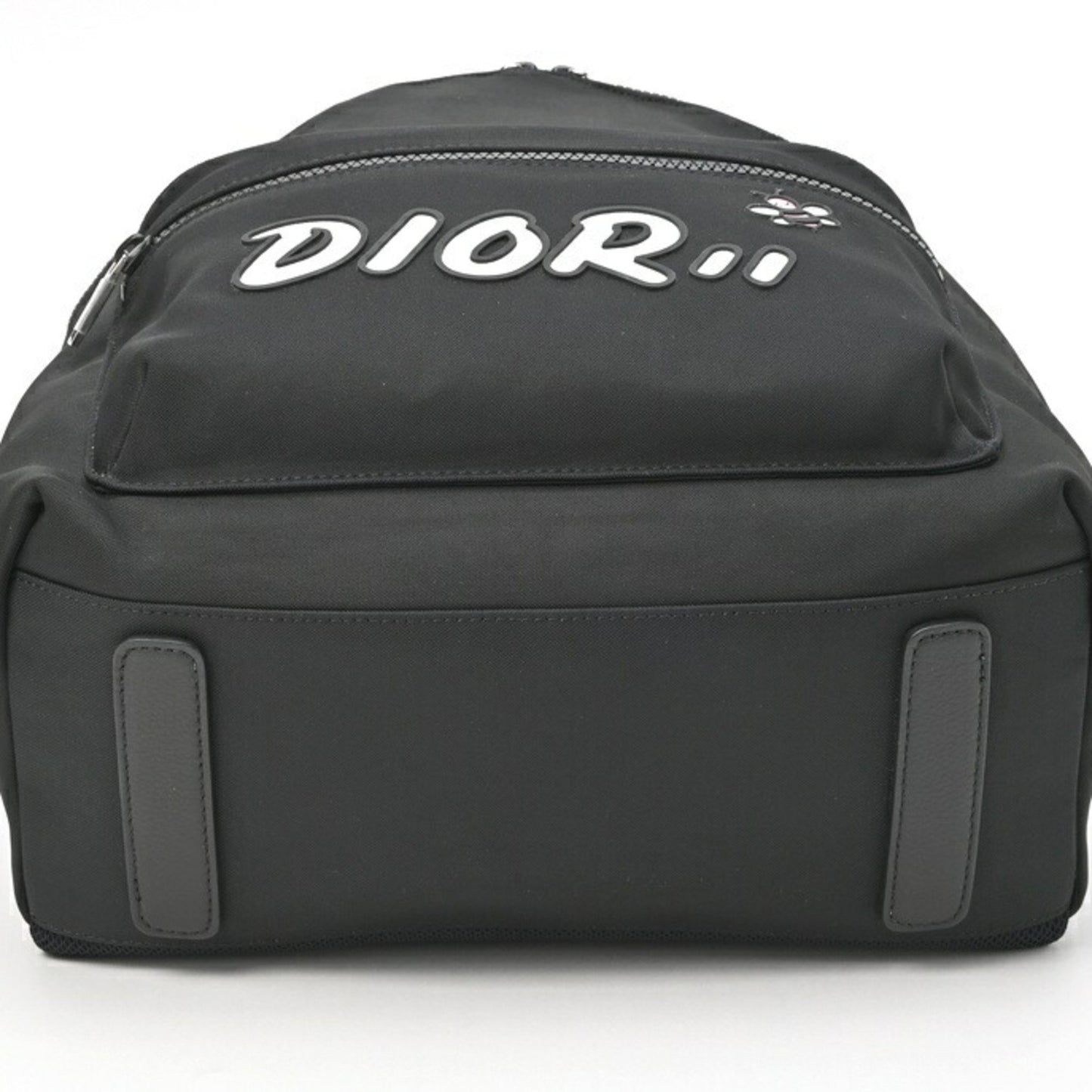 Dior Unisex Luxury Black Nylon and Leather Backpack in Black