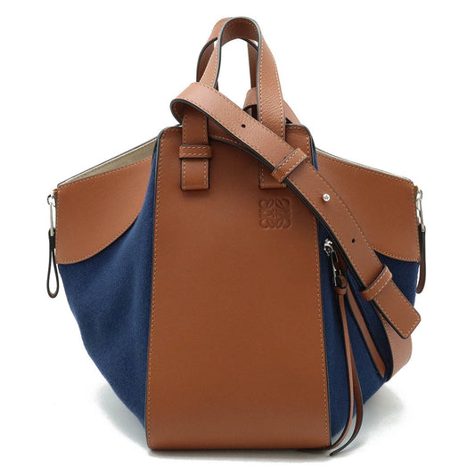 Loewe Women's Leather Hammock Handbag with Shoulder Strap in Brown