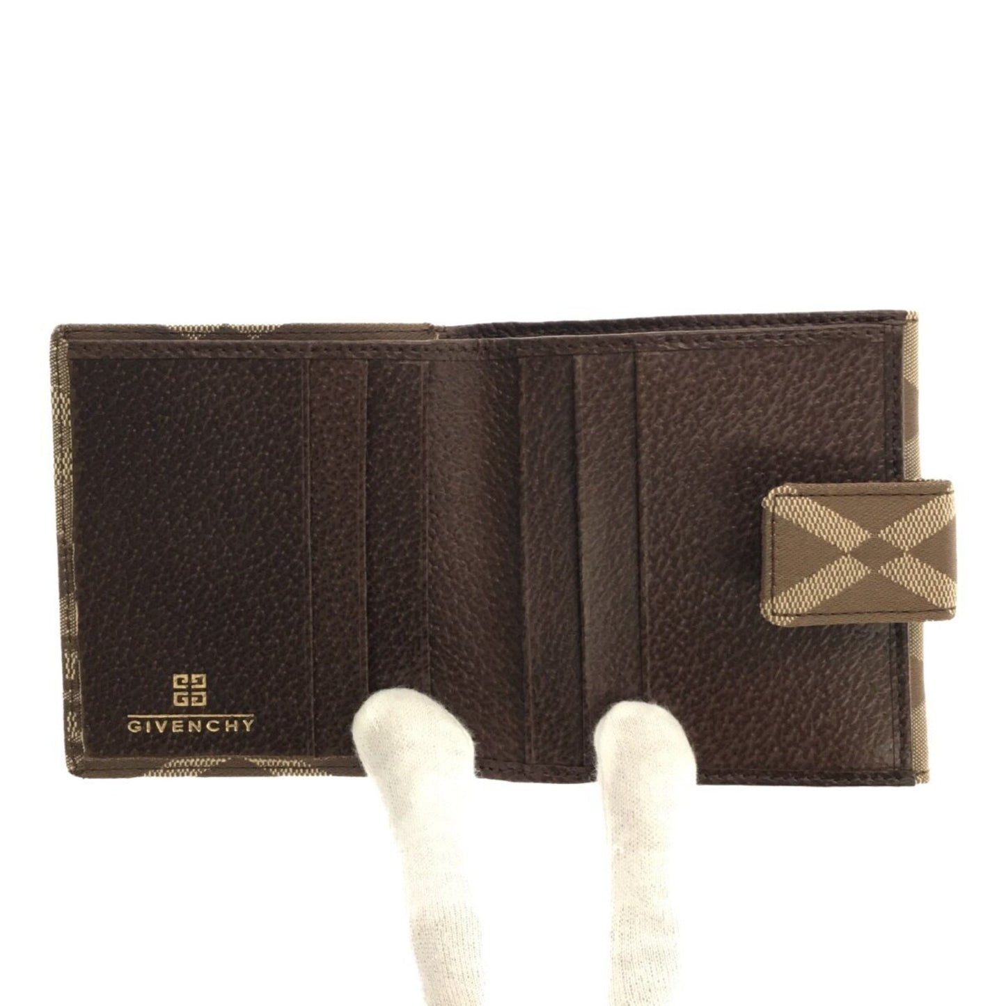Givenchy Men's Contemporary Bi-fold Wallet in Canvas Material in Brown