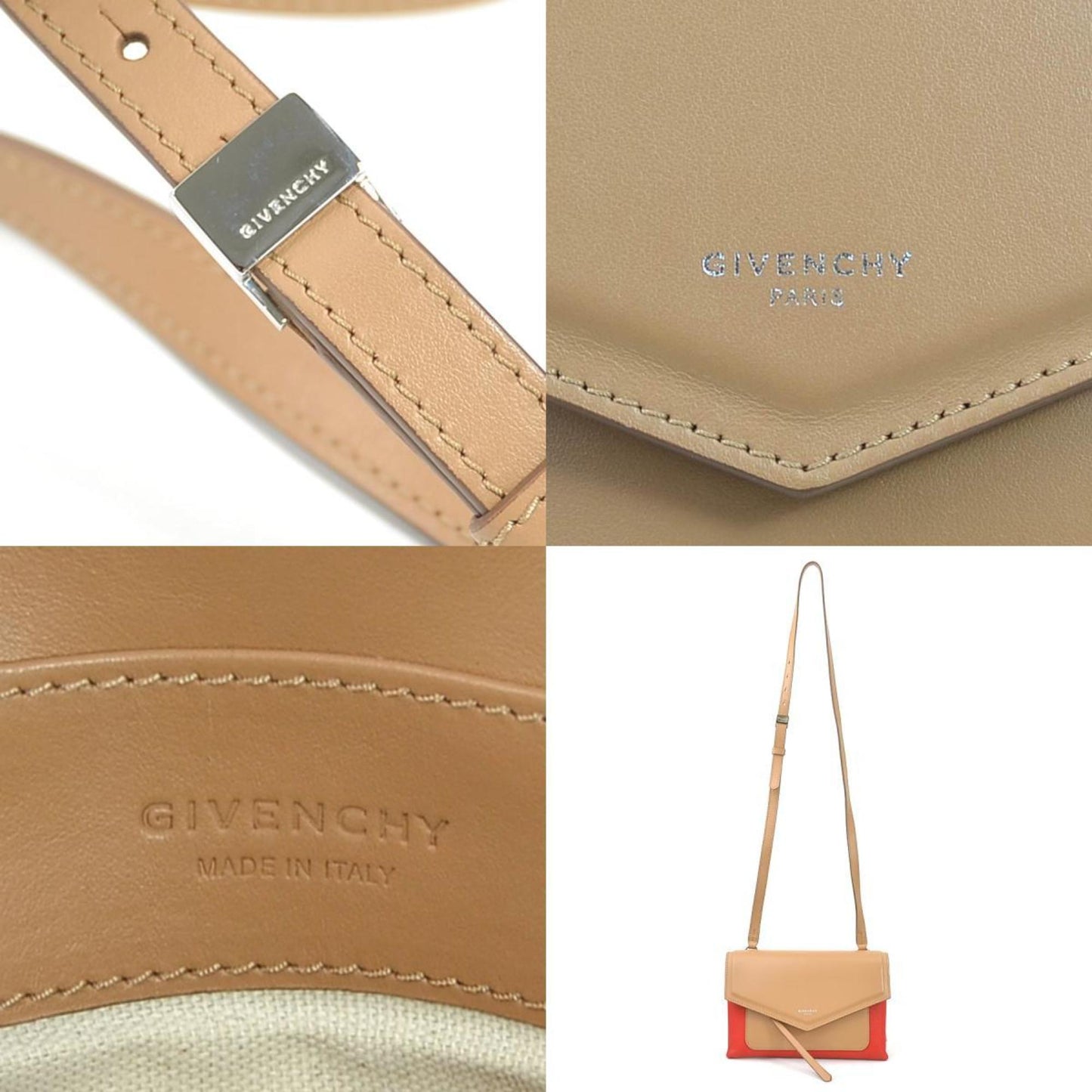Givenchy Women's Camel Leather Shoulder Bag with Dust Bag by Famous Designer in Camel