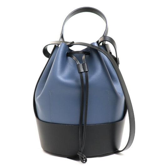 Loewe Women's Navy Leather Shoulder Bag with Elegant Design in Navy