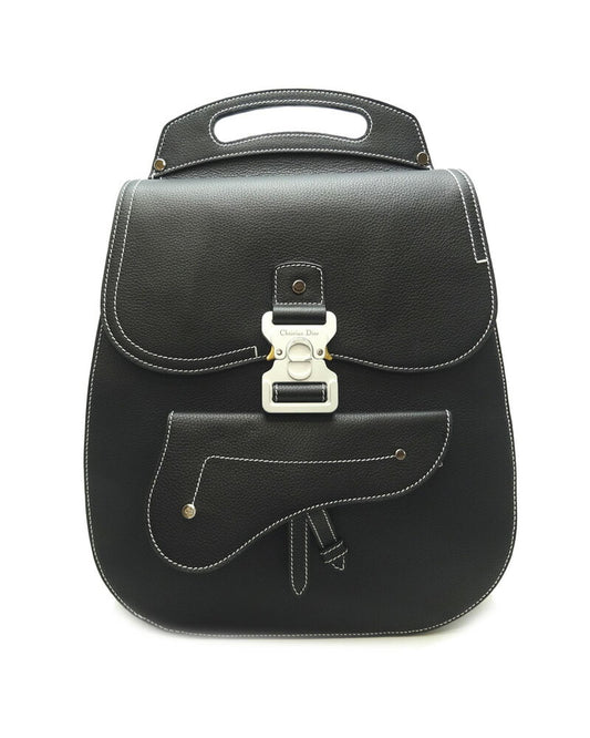 Dior Women's Black Leather Backpack Bag in Black