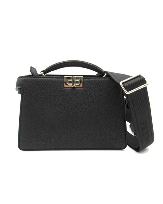 Fendi Women's Black Leather Peekaboo Handbag by Fendi in Black