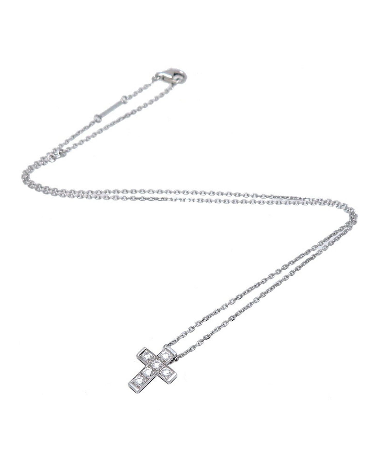 Van Cleef & Arpels Women's Mini Silver Cross Necklace - 18K Jewelry in Silver