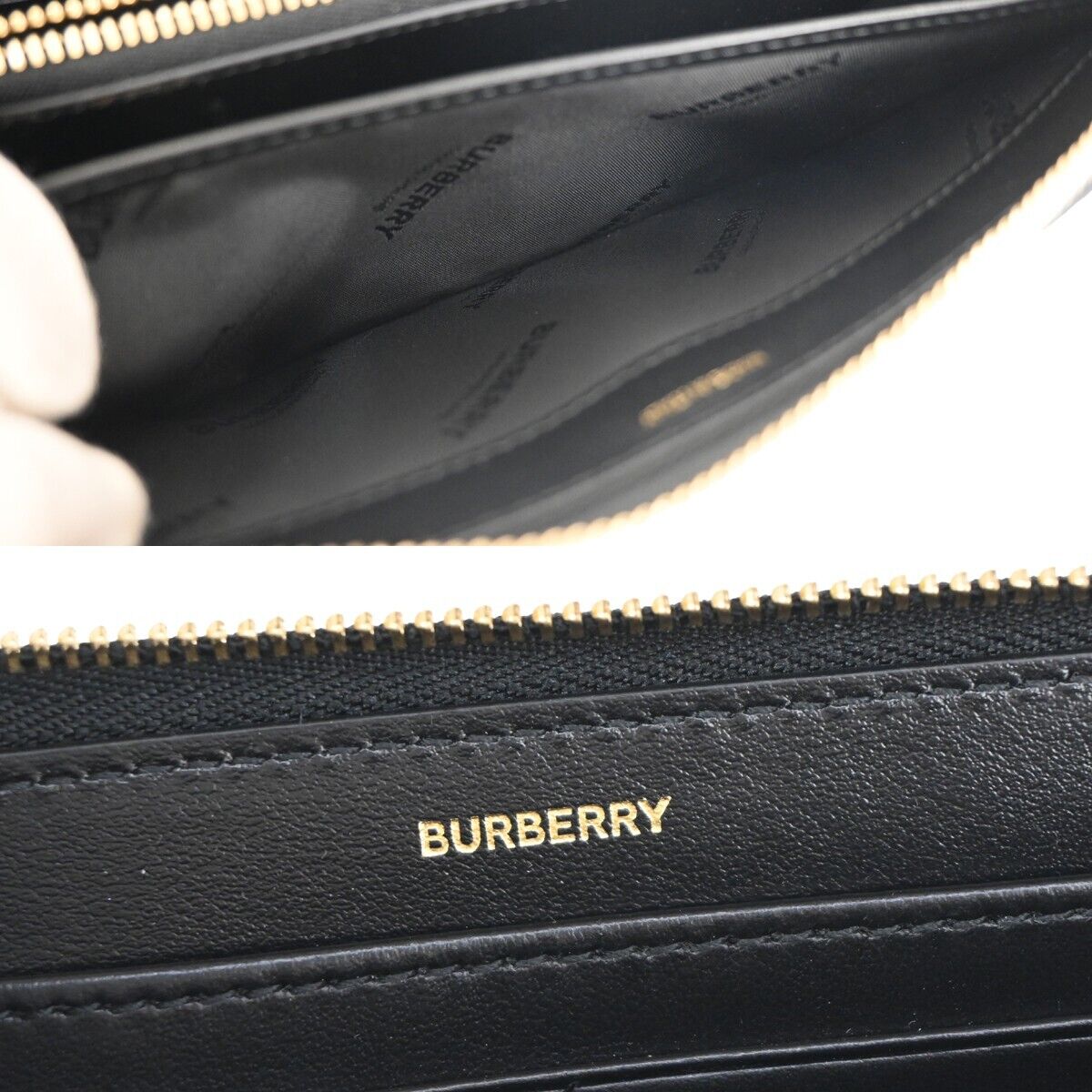 Burberry Women's Sophisticated Leather Wallet with Timeless Elegance in Black