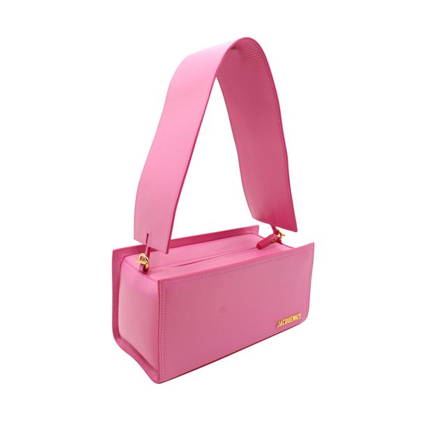Jacquemus Le rectangle Tote Bag in Pink Leather