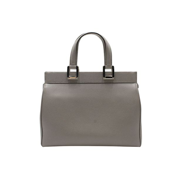 Gucci Small Zumi Top Handle Bag in Grey Leather