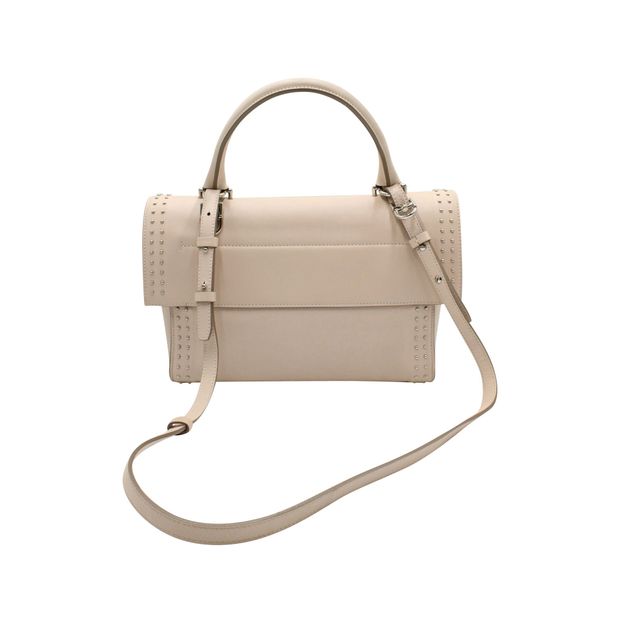 Givenchy Shark Studded Satchel in Nude Leather