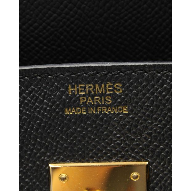 Hermes Birkin 30 Tote Bag in Black Epsom Leather