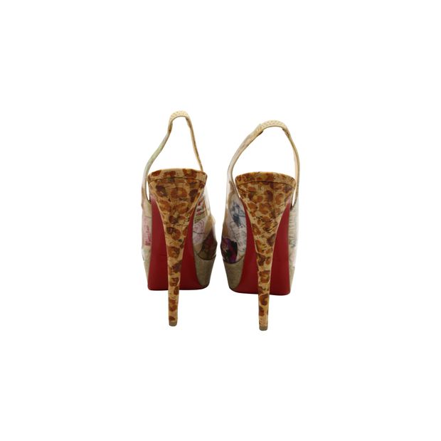 Christian Louboutin Eco Trash 150 High Heel Sandals in Multicolor Leather