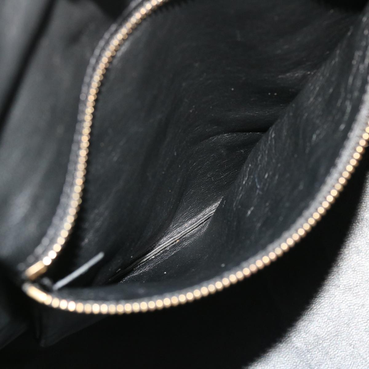 Celine Luggage Mini Hand Bag Leather Black Auth 51427
