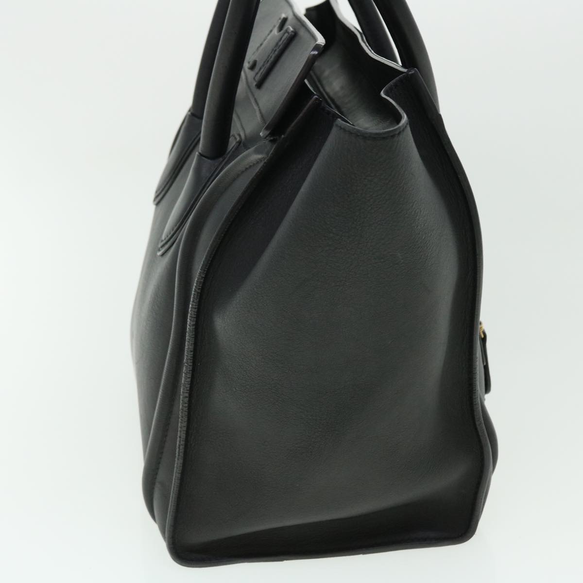 Celine Luggage Mini Hand Bag Leather Black Auth 51427