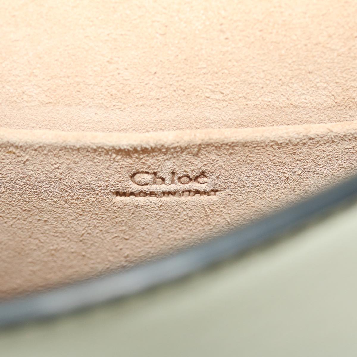 Chloe Small Bracelet Hand Bag Nile Leather 2way Cream Auth 52444