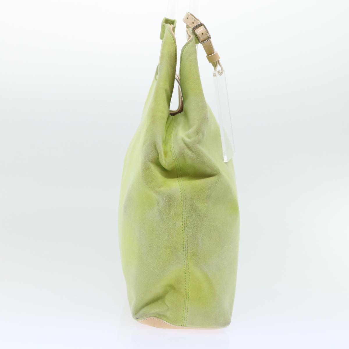 Celine Hand Bag Suede Green Auth 53736