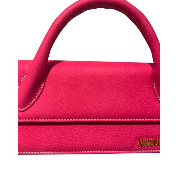 Jacquemus Le Chiquito Long Handbag in Pink Leather