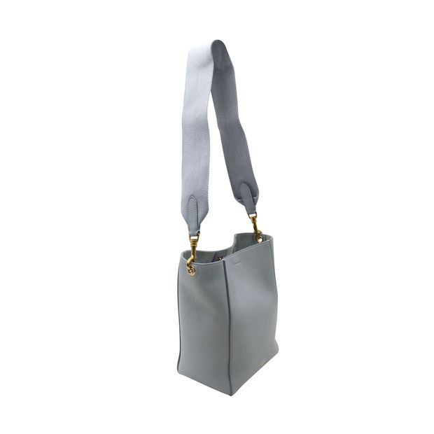 Celine Small Sangle Bucket Bag in 'Arctic Blue' Leather