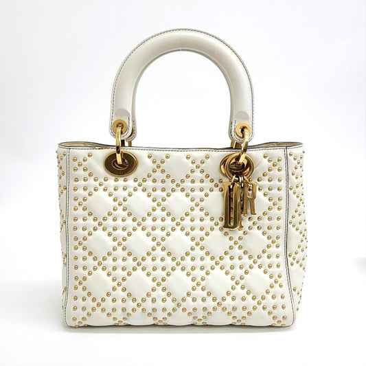 Dior Christian  Studded Cannage Lady Bag