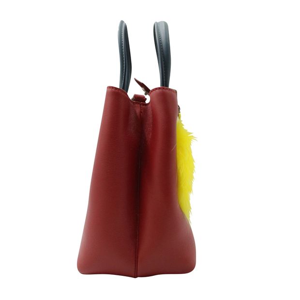 Fendi Petite 2Jours Handbag in Red Calfskin Leather