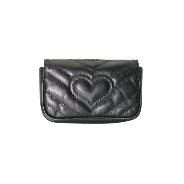 Gucci Marmont Super Mini Bag in Black Leather