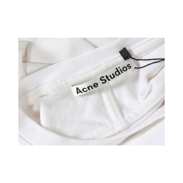 Acne Studios Piani Roundneck T-Shirt in White Cotton