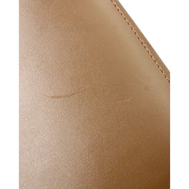 Celine Medium Box Bag in Brown Calfskin Leather