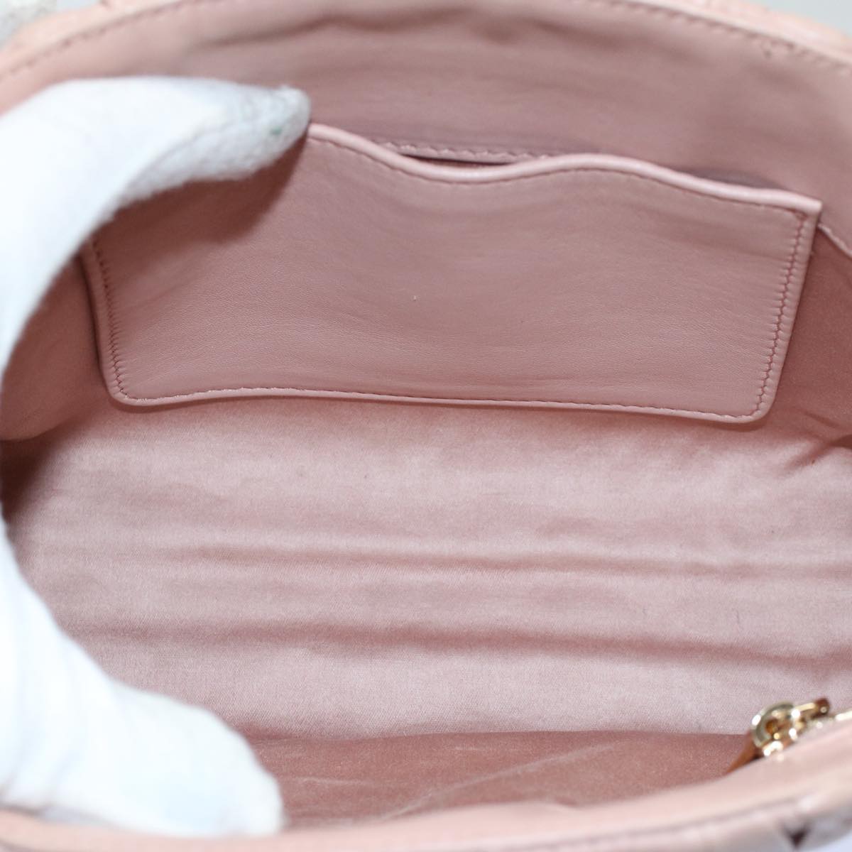Miu Miu Materasse Shoulder Bag Leather Pink Auth Bs8321