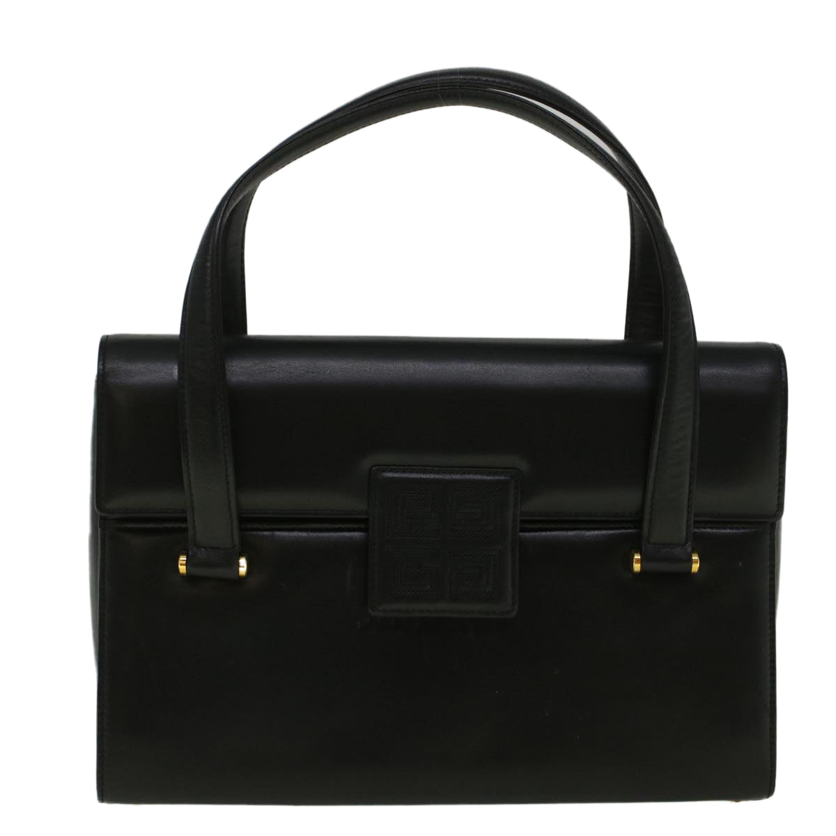 Givenchy Hand Bag Leather Black Auth Bs9526