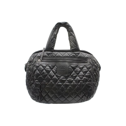 Chanel Vintage Cocoon Bowling Bag in Black Nylon