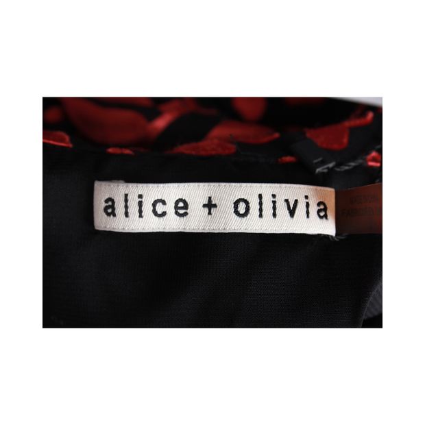 ALICE + OLIVIA Pink & Black Wrap Dress