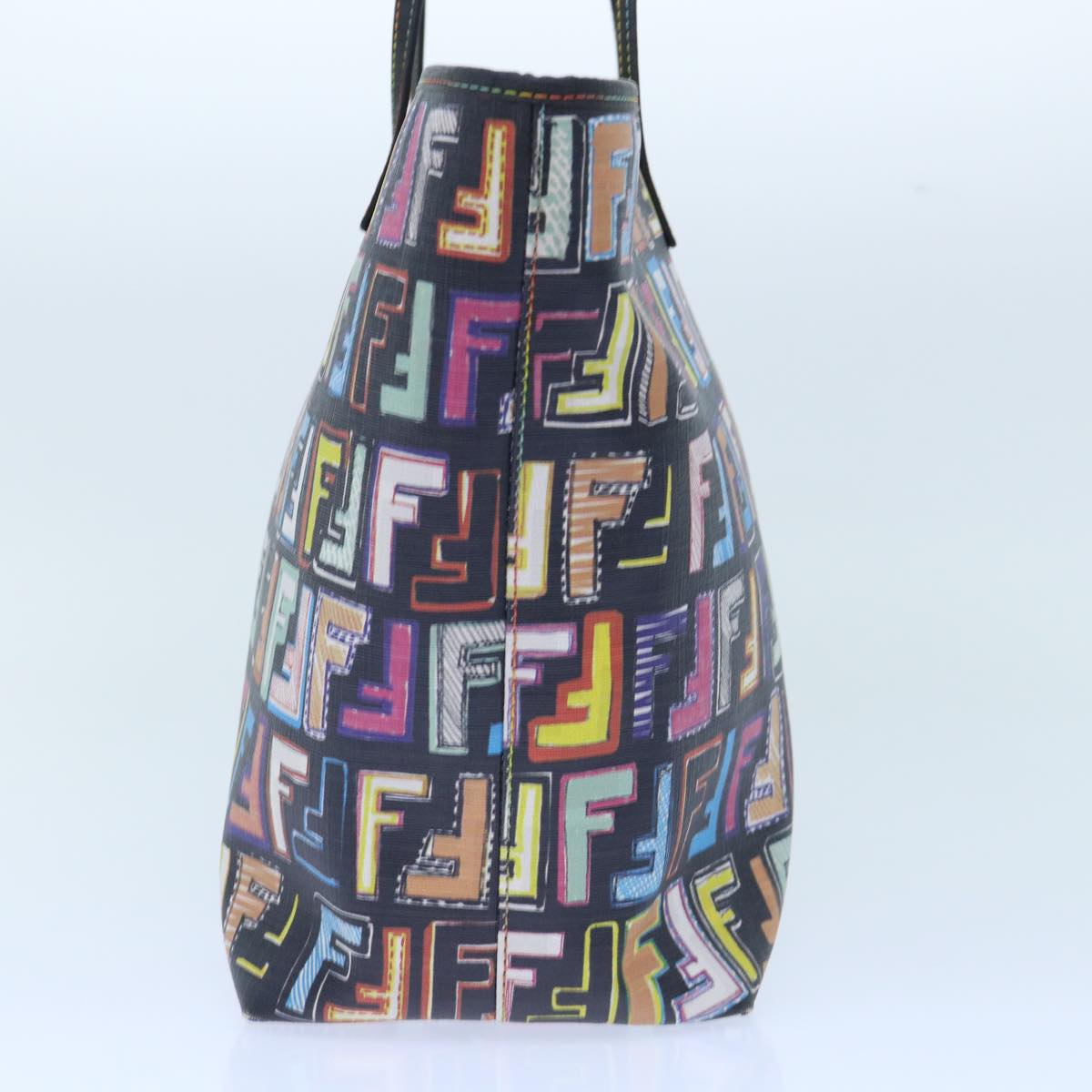 Fendi Zucca Canvas Tote Bag Multicolor 8bh185 Auth Yk8065