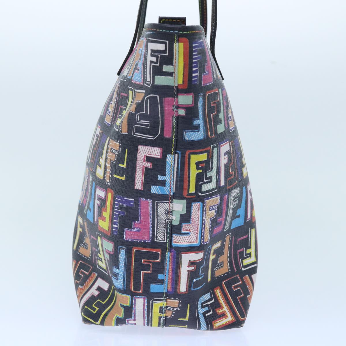 Fendi Zucca Canvas Tote Bag Multicolor 8bh185 Auth Yk8065