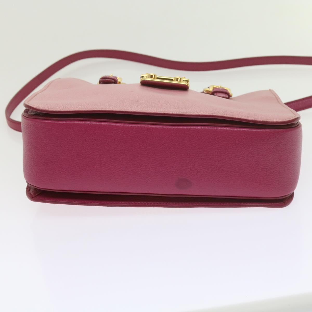 Miu Miu Madras Hand Bag Leather 2way Pink Auth Yk9605