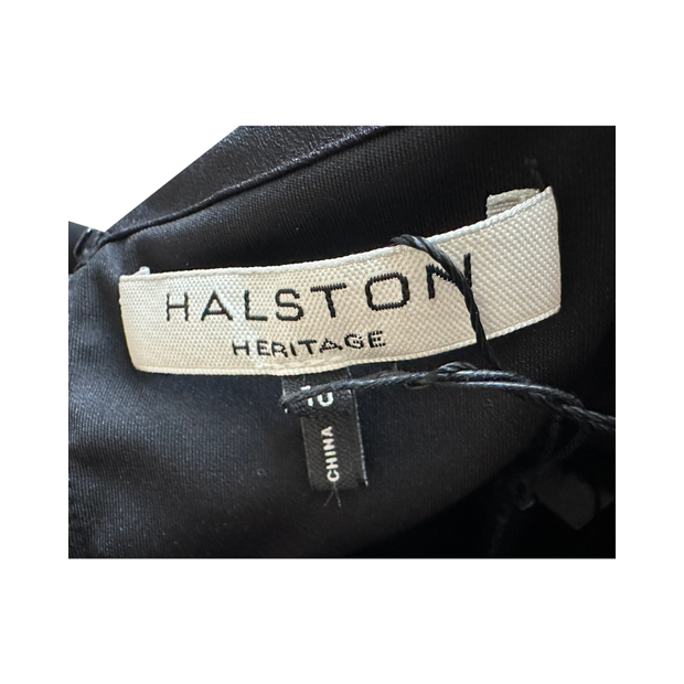 HALSTON HERITAGE Black Bustier Evening Dress
