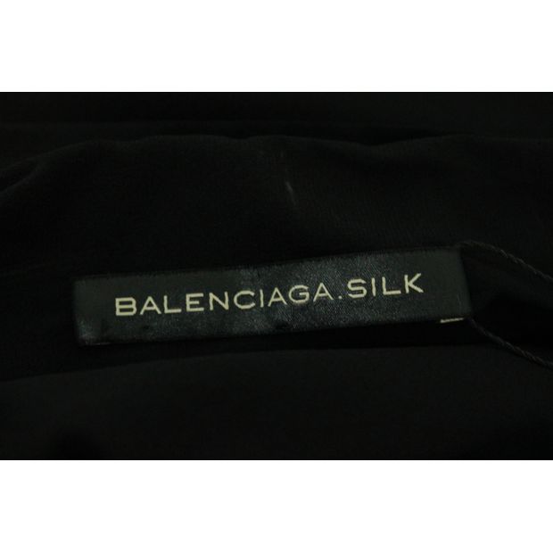 Balenciaga Black Silk Dress With Ties